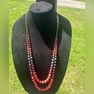 KANZI Maasai Two Strand Recycled Paper Bead Necklace